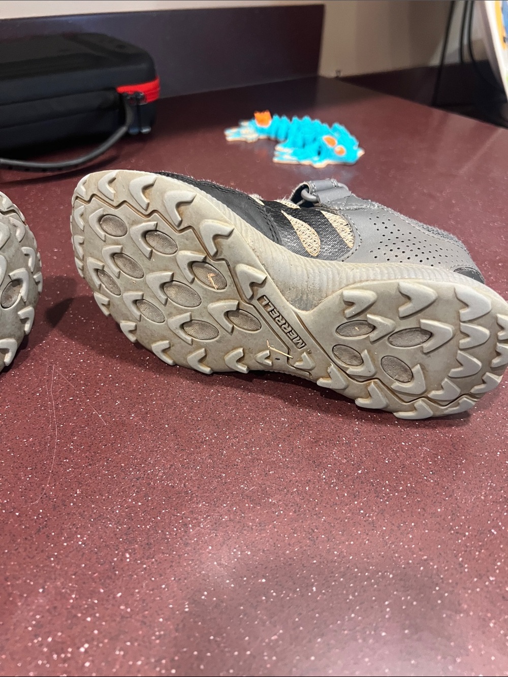 Merrell Kids Gray and Black Sneakers - Picture 6 of 8